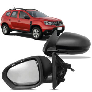 RETROVISOR EXTERNO DUSTER 21/26 COM CAPA TEXTURIZADA SENSOR TEMPERATURA