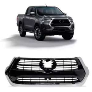 GRADE RADIADOR HILUX 21/25 CROMADA PRETA