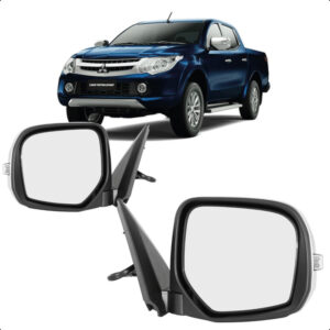 RETROVISOR TRITON 17/20 EXTERNO ELETRICO RETRATIL COM PISCA CROMO 7 FIOS