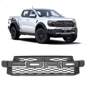 GRADE RADIADOR RANGER RAPTOR 24/26 COM FURO CAMERA COM EMBLEMA IMPORTADO