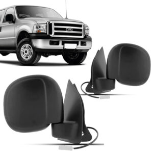 RETROVISOR EXTERNO F250 99/19 ELETRICO CAPA PRETA TEXTURIZADA ORIGINAL