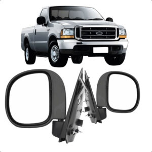 RETROVISOR EXTERNO F250 99/19 FIXO CAPA PRETA TEXTURIZADA