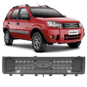 GRADE RADIADOR ECOSPORT 08/12 PRETO LISO IMPORTADA
