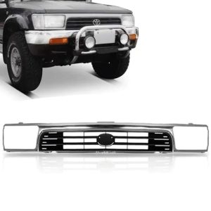 GRADE RADIADOR HILUX SW4 92/95 CROMADA PRETA
