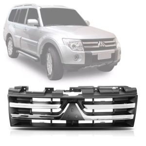 GRADE RADIADOR PAJERO FULL 08/10 PRETA COM CROMADO IMPORTADA