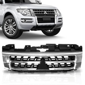 GRADE RADIADOR PAJERO FULL 11/15 PRETA COM CROMADO IMPORTADA