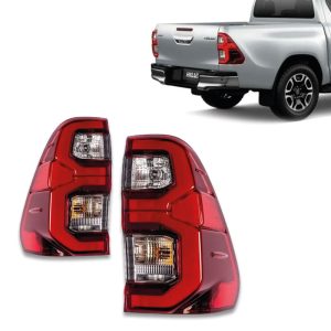 LANTERNA TRASEIRA HILUX 21/25 PICK-UP COM LED COM LUZ NEBLINA SEM SOQUETE