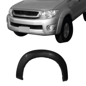 MOLDURA LATERAL TRASEIRA HILUX 05/11 PRETO LISO NACIONAL