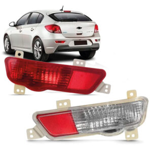 REFLETOR PARACHOQUE TRASEIRO CRUZE HATCH 11/16 COM LANTERNA VERMELHO CRISTAL IMPORTADO