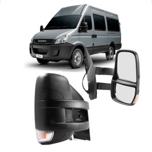 RETROVISOR EXTERNO IVECO 08/20 ELETRICO RETRATIL LONGO COM PISCA IMPORTADO