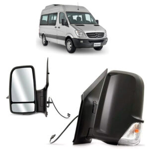 RETROVISOR EXTERNO SPRINTER 12/16 FIXO FIO LONGO COM PISCA