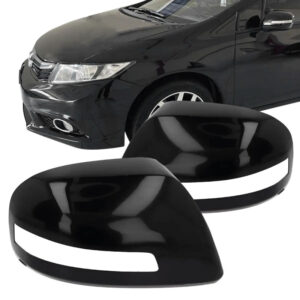 CAPA RETROVISOR EXTERNO COM FURO PRETO LISO CIVIC 12/16 IMPORTADO