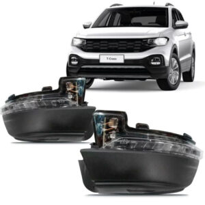 CAPA RETROVISOR INFERIOR COM PISCA SEM LUZ CORTESIA T-CROSS 19/24 IMPORTADO
