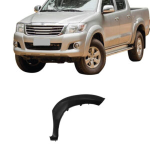 MOLDURA PARALAMA DIANTEIRO HILUX 12/15 PRETO LISO NACIONAL