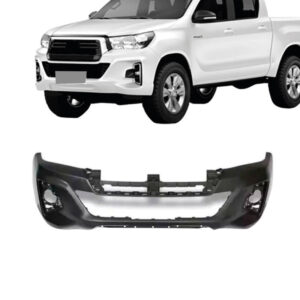 PARACHOQUE DIANTEIRO HILUX 18/20 SEM GRADE COM FURO APLIQUE PRETO LISO