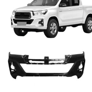 PARACHOQUE DIANTEIRO HILUX 18/20 SEM GRADE SEM FURO APLIQUE PRETO LISO
