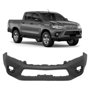 PARACHOQUE DIANTEIRO HILUX CABINE DUPLA 15/18 COM GRADE PRETO TEXTURIZADO IMPORTADO