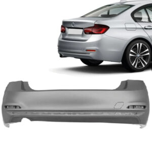 PARACHOQUE TRASEIRO BMW 320 MOTOR SPORT 16/18 SEM FURO SENSOR PRETO LISO IMPORTADO