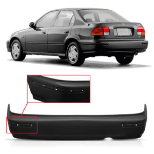 PARACHOQUE TRASEIRO CIVIC SEDAN 96/98 COM FURO MOLDURA PRETO LISO IMPORTADO