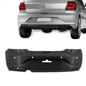 PARACHOQUE TRASEIRO GOL G7 16/19 G8 18/22 COM FURO REFLETOR COM FURO SENSOR PRETO LISO