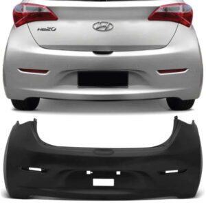 PARACHOQUE TRASEIRO HB20 HATCH 12/15 PRETO LISO SEM FURO SENSOR ORIGINAL