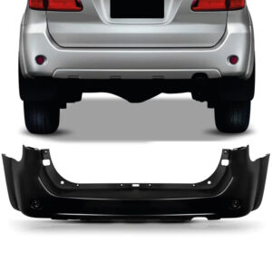 PARACHOQUE TRASEIRO HILUX SW4 05/11 COM FURO SENSOR PRETO LISO IMPORTADO