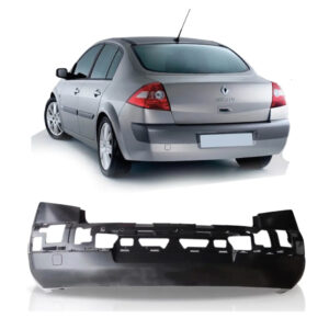 PARACHOQUE TRASEIRO MEGANE SEDAN 06/13 SEM MOLDURA PRETO LISO IMPORTADO