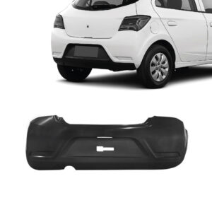 PARACHOQUE TRASEIRO ONIX HATCH 16/19 SEM FURO REFLETOR SEM FURO SENSOR PRETO LISO
