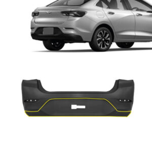 PARACHOQUE TRASEIRO ONIX SEDAN PLUS 20/26 SEM FURO SENSOR PRETO LISO