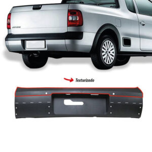 PARACHOQUE TRASEIRO SAVEIRO CROSS G5/ G6 08/16 COM FURO SENSOR PRETO LISO PARCIAL