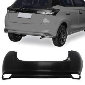 PARACHOQUE TRASEIRO YARIS HATCH 18/22 SEM FURO SENSOR PRETO LISO
