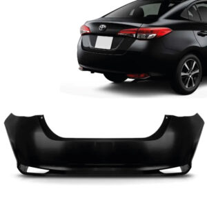 PARACHOQUE TRASEIRO YARIS SEDAN 18/25 SEM FURO SENSOR PRETO LISO IMPORTADO