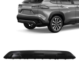 SPOILER PARACHOQUE TRASEIRO INFERIOR COROLLA CROSS 21/24 SEM FURO SENSOR PRETO LISO