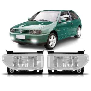 FAROL MILHA GOL/ PARATI/ SAVEIRO G2 BOLA 95/99 LENTE LISA POLICARBONATO IMPORTADO