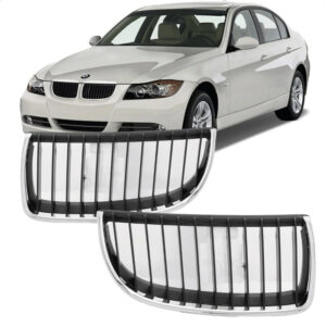 GRADE RADIADOR BMW 320 06/08 PRETA CROMADA FRISO PRETO IMPORTADA