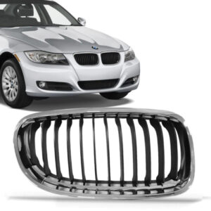 GRADE RADIADOR BMW 320 09/12 CROMADO FRISO PRETO IMPORTADA