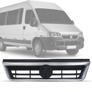 GRADE RADIADOR DUCATO 05/17 PRETA COM FRISO PRATA IMPORTADA