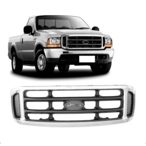 GRADE RADIADOR F250 99/05 CINZA COM CROMADO IMPORTADA