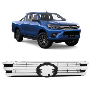 GRADE RADIADOR HILUX 16/17 PRETA FRISO CROMADO IMPORTADA
