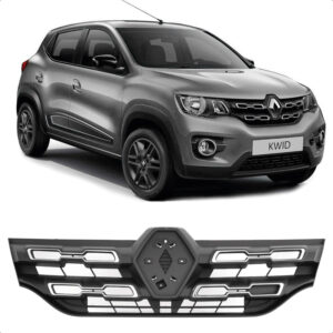 GRADE RADIADOR KWID 17/19 PRETA FRISO CROMADO IMPORTADA