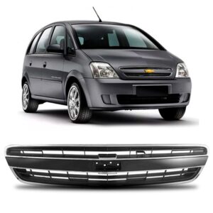 GRADE RADIADOR MERIVA 09/12 PRETA COM FRISO PRETO ARO CROMADO IMPORTADA