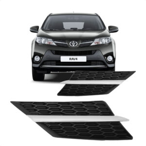 GRADE RADIADOR RAV4 13/15 CROMADA FRISO PRETO IMPORTADA