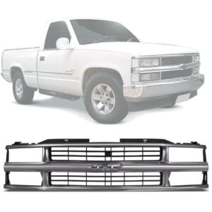 GRADE RADIADOR SILVERADO 93/04 CROMADA COM MOLDURA FAROL PRETA IMPORTADA