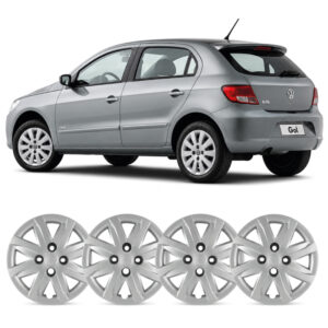 JOGO CALOTA GOL/ VOYAGE G5 08/11 ARO 13 PRATA PARAFUSO