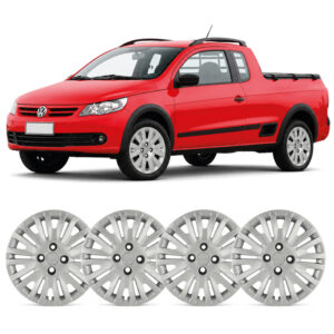 JOGO CALOTA GOL/ VOYAGE/ SAVEIRO G5 08/11 ARO 14 PRATA PARAFUSO