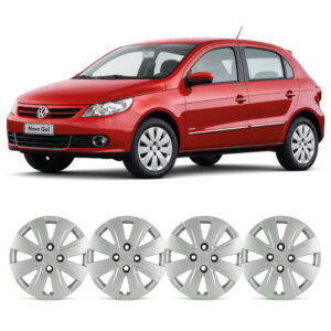 JOGO CALOTA GOL/ VOYAGE/ SAVEIRO G5 08/11 ARO 14 PRATA PARAFUSO
