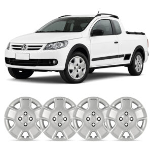 JOGO CALOTA GOL/ VOYAGE/ SAVEIRO G5 08/11 ARO 14 PRATA PARAFUSO