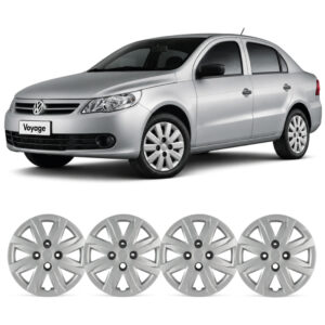 JOGO CALOTA GOL/ VOYAGE/ SAVEIRO G5 08/11 ARO 14 PRATA PARAFUSO