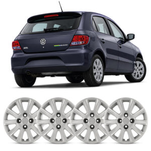 JOGO CALOTA GOL/ VOYAGE/ SAVEIRO G5 08/11 ARO 15 PRATA PARAFUSO