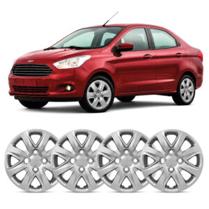 JOGO CALOTA KA HATCH 14/18 KA SEDAN 14/18 ARO 14 PRATA PARAFUSO